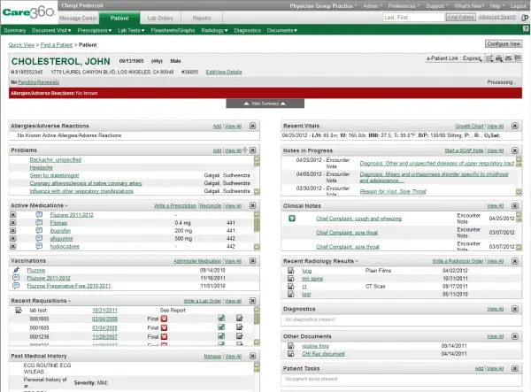 Care360 EMR Software EHR and Practice Management Software