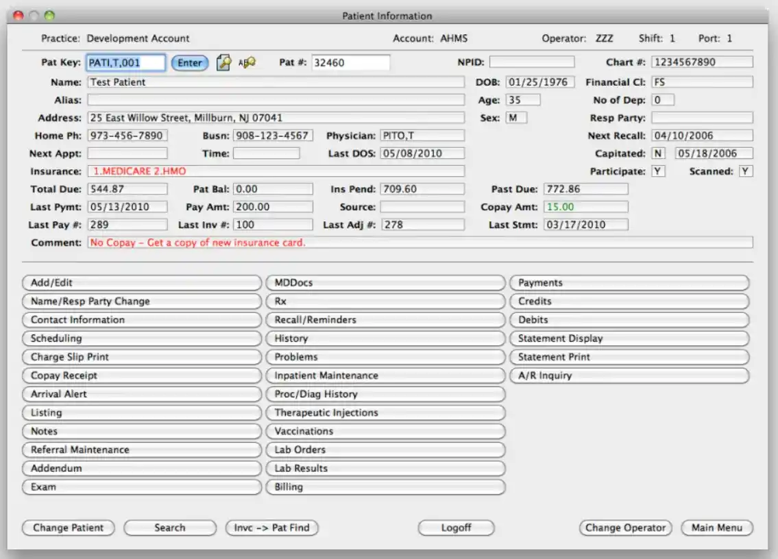 Advanced Health Management System (AHMS) EHR and Practice Management Software