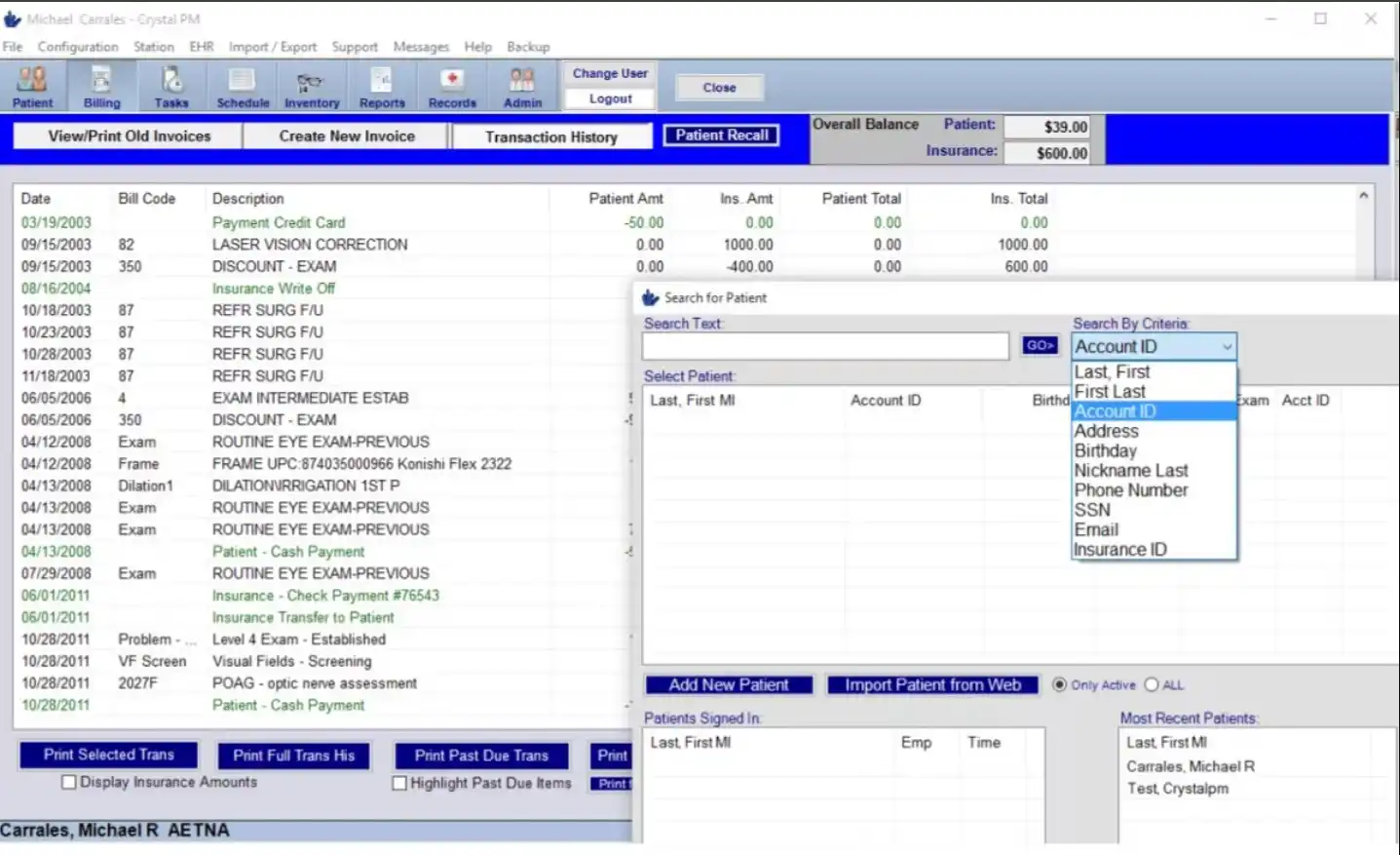 Crystal Practice Management Software EHR and Practice Management Software