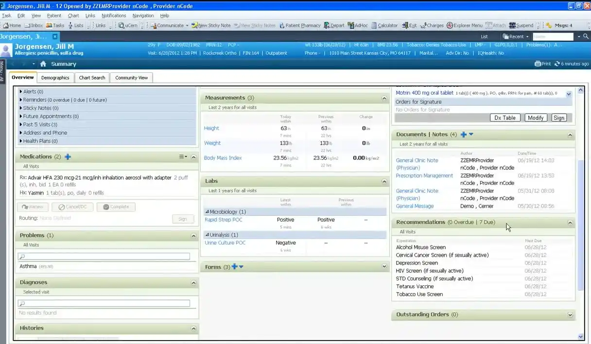 Cerner PowerChart Ambulatory EMR Software EHR and Practice Management Software