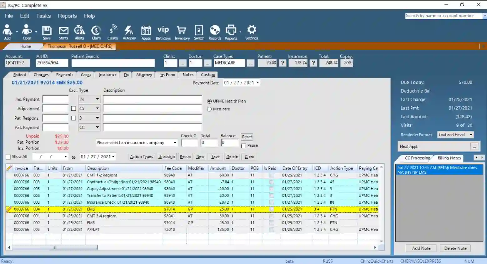 Chiro QuickCharts EHR Software EHR and Practice Management Software