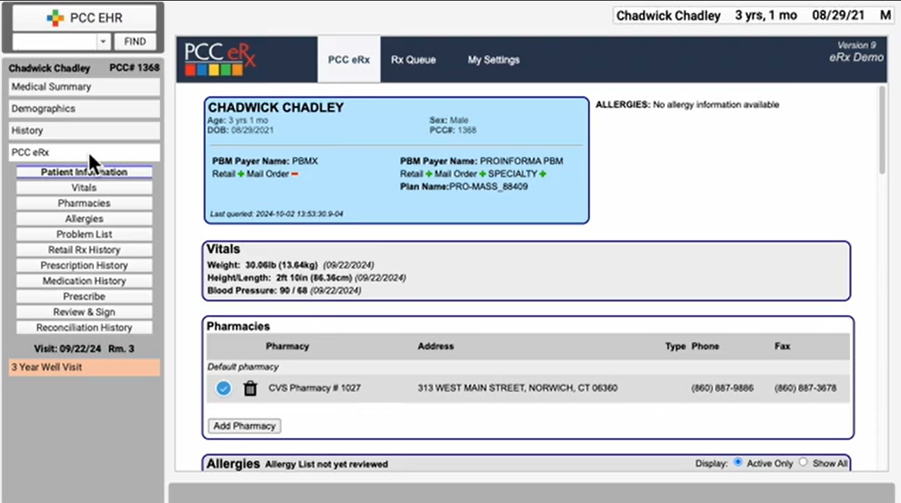 PCC Pediatric EHR Solutions EHR and Practice Management Software