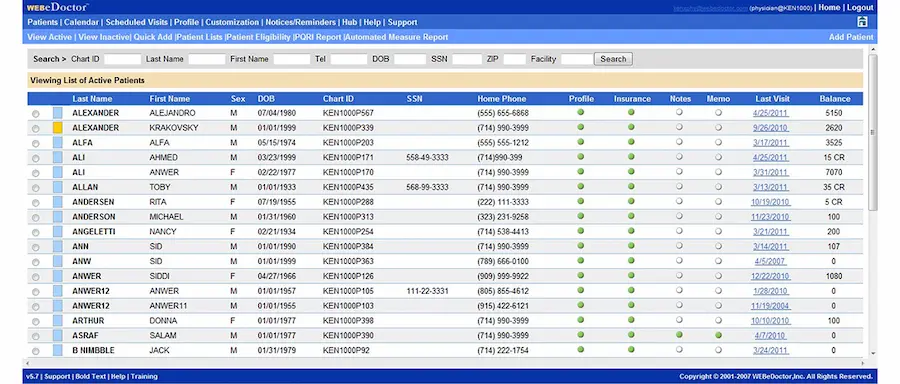 WEBeDoctor EMR Software EHR and Practice Management Software
