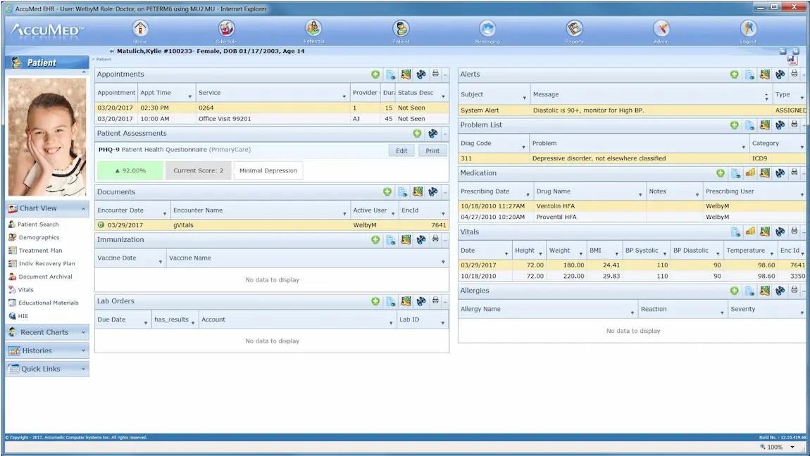Accumed Behavioral Health EHR Software EHR and Practice Management Software