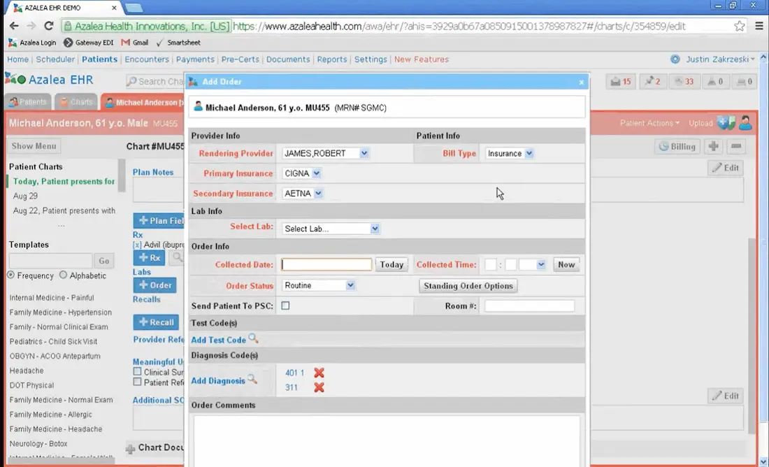 Azalea Health EHR Software EHR and Practice Management Software