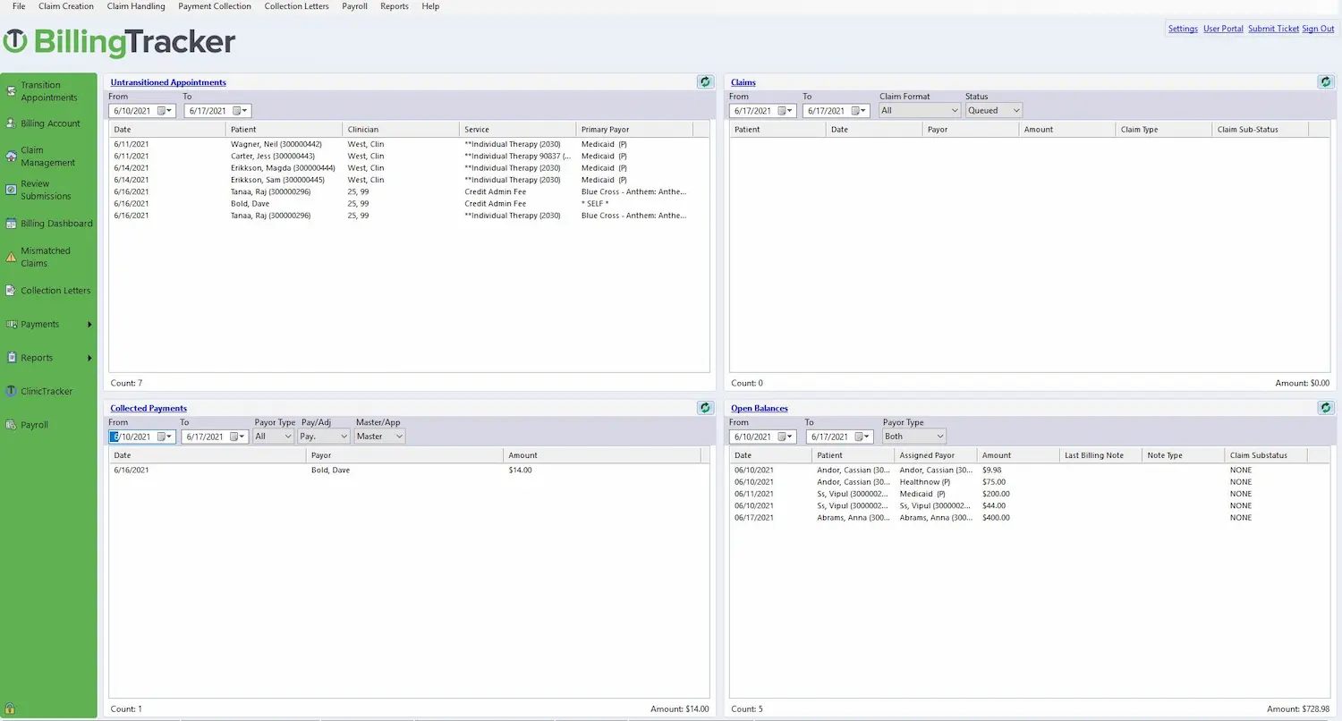 ClinicTracker Connect EHR Software EHR and Practice Management Software