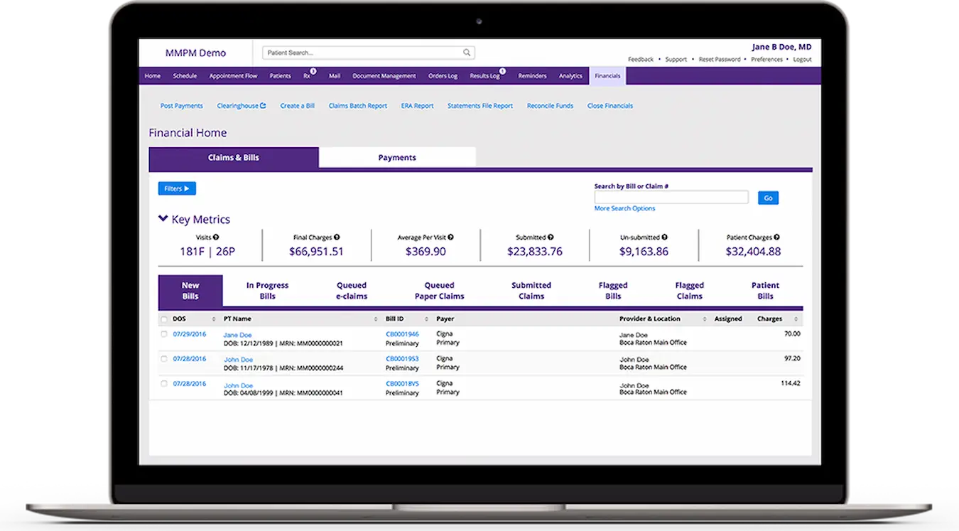 Medflow Ophthalmology EMR Software EHR and Practice Management Software